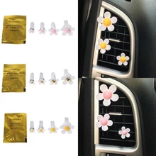 NoEnName_Null 4 Pcs Auto Car Dashboard Air Freshener Daisy Flower Clip Perfume Diffuser Decor NoEnName_Null 4 Pcs Auto Car Dashboard Air Freshener Daisy Flower Clip Perfume Diffuser Decor