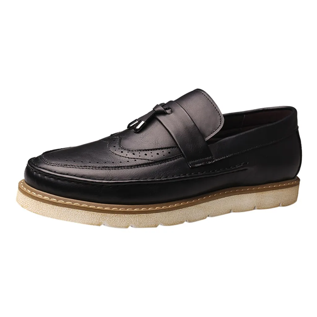 Модные Винтажные кожаные оксфорды в британском стиле для мужчин; мужская повседневная обувь на шнуровке; брендовая мужская кожаная обувь с перфорацией типа «броги»; мокасины;# G4