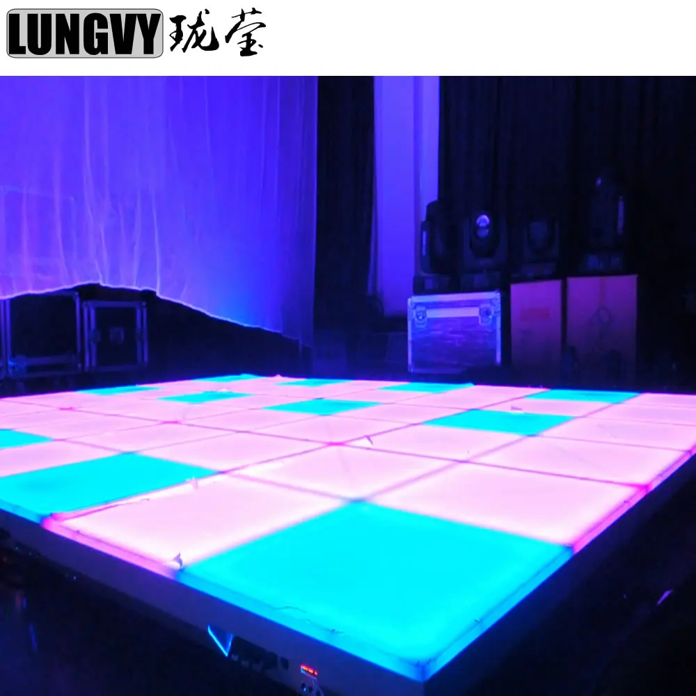 

Free Shipping LY High Quality LED Wedding Dance Floor Stage Special Effect Dance Floor 10mm 432PCS Leds 1M*1M