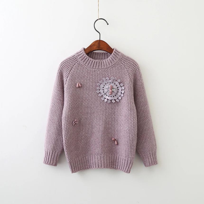 Buy Lace Flower Sweater Full Sleeve Baby Kid Knitted