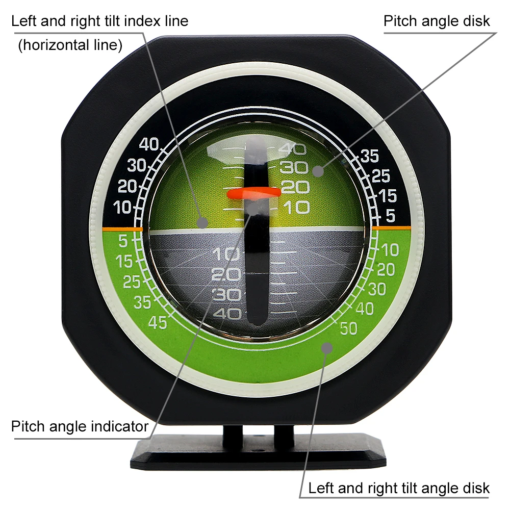 YOSOLO Car Compass High-precision Built-in LED Auto Slope Meter Level Car Vehicle Declinometer Gradient Inclinometer Angle