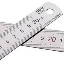 

metal straight ruler Deli stationery deli 8463 30cm ruler steel ruler 30cm ruler