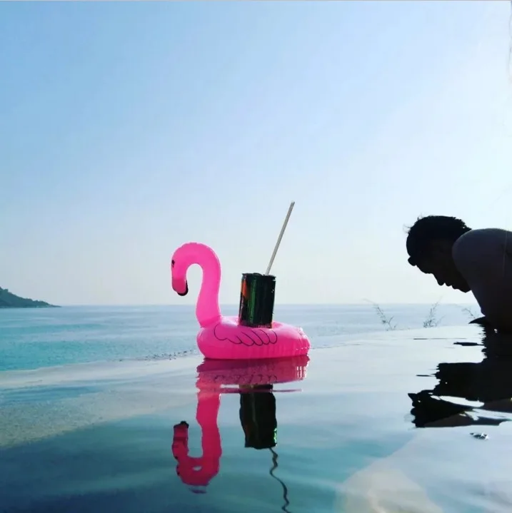 Надувной фламинго подстаканник плавательный бассейн вечерние плавающие подставки для напитков подстаканник бассейн поплавок чашка сиденье плавающая игрушка водные развлечения