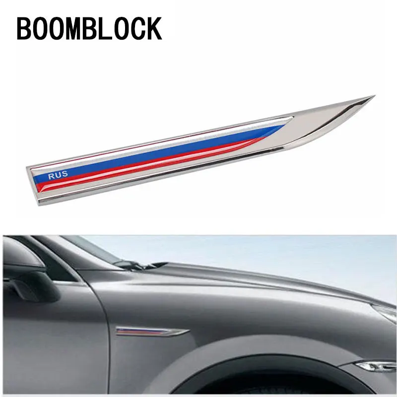 

2pcs Metal Car Flag fender side Labeling Bodywork Stickers for Ford focus 2 3 mondeo 4 5 Lada granta vesta priora kalina xray