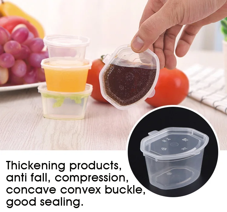 Storage Box Case Reusing Disposable Plastic Containers Sauce Cup With Lid  Takeaway Sauce Cup Containers Kitchen Organizer SN4068 From Szyang, $125.37