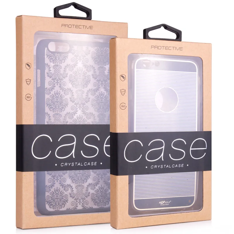 Universal Mobile Phone Case Package Paper Kraft Brown Retail Packaging ...