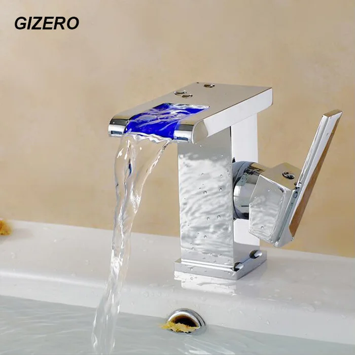 bagno led rubinetto nessuna batteria di bisogno del dispersore del bacino rubinetti di controllo della temperatura