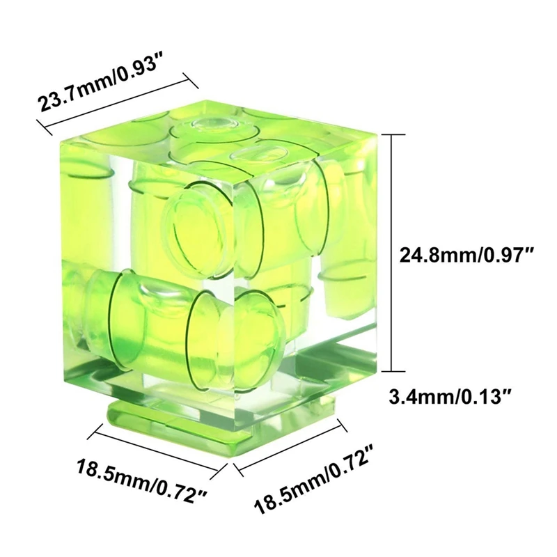 Hot Shoe Three Axis Triple Bubble Spirit Level For Canon Nikon Panasonic Fujifilm Olympus Pentax Digital and Film Cameras (8)