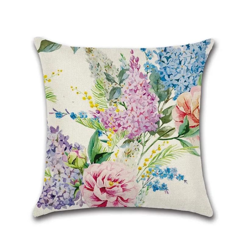 Декоративный чехол для подушки с изображением тропических растений, фламинго, хлопок, лен, чехол для подушки, цветы, наволочка, kussensloop almohada - Цвет: 5