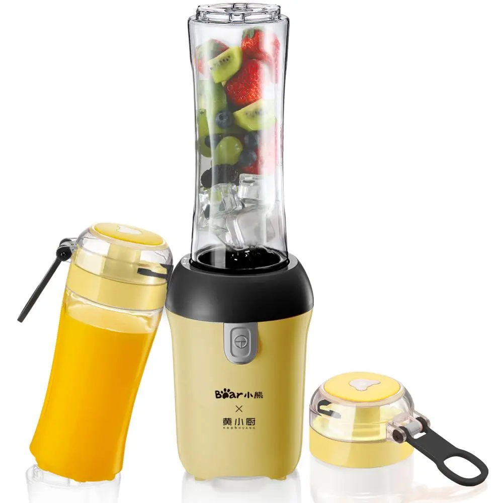Bear Portable Electric Mini Juicer with 2 Bottles 300W Mini Blenders Mixers Summer Sports Kitchen Aid