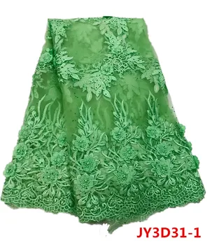

Nigerian embroidered 3d flower french lace beaded bridal african lace fabrics