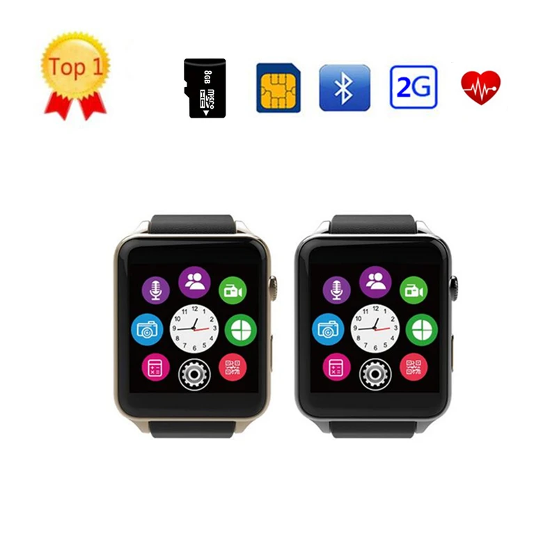 kw18 2g smart watch with sim card sync bluetooth 4.0 for ios android black
