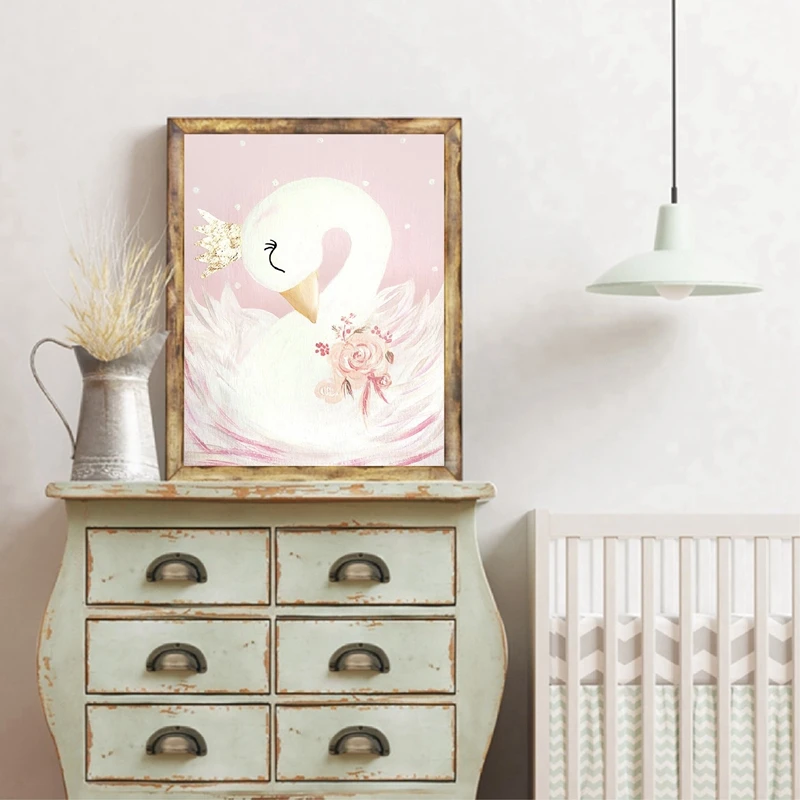 Swan Princess Canvas Art Prints Home Decor