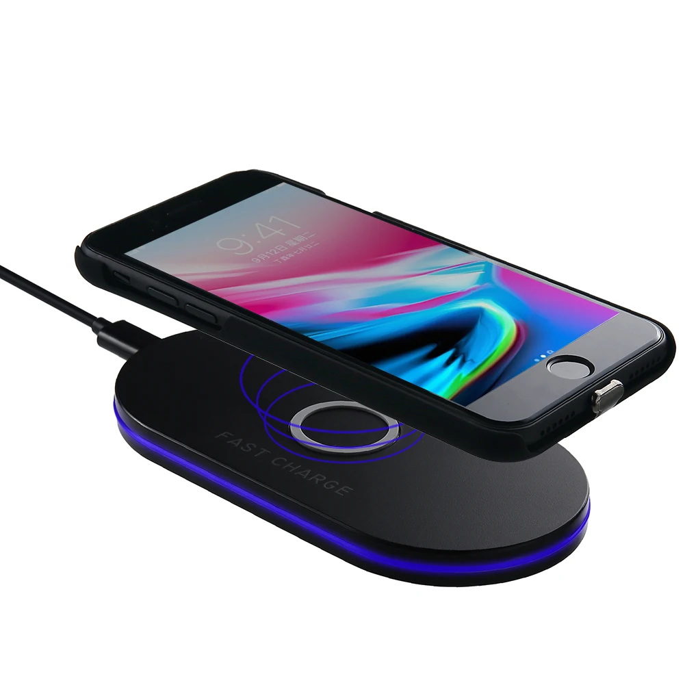 

10W Fast Wireless Charging Qi Wireless Charger For iPhone Xs Max Xr 8 X for Samsung Galaxy S10 9 8 plus note 8 7 phone charger