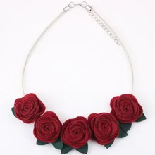 Bonsny Цветы Ткань Ожерелье-воротник ручной работы чокер дизайн модные украшения для женщин новости