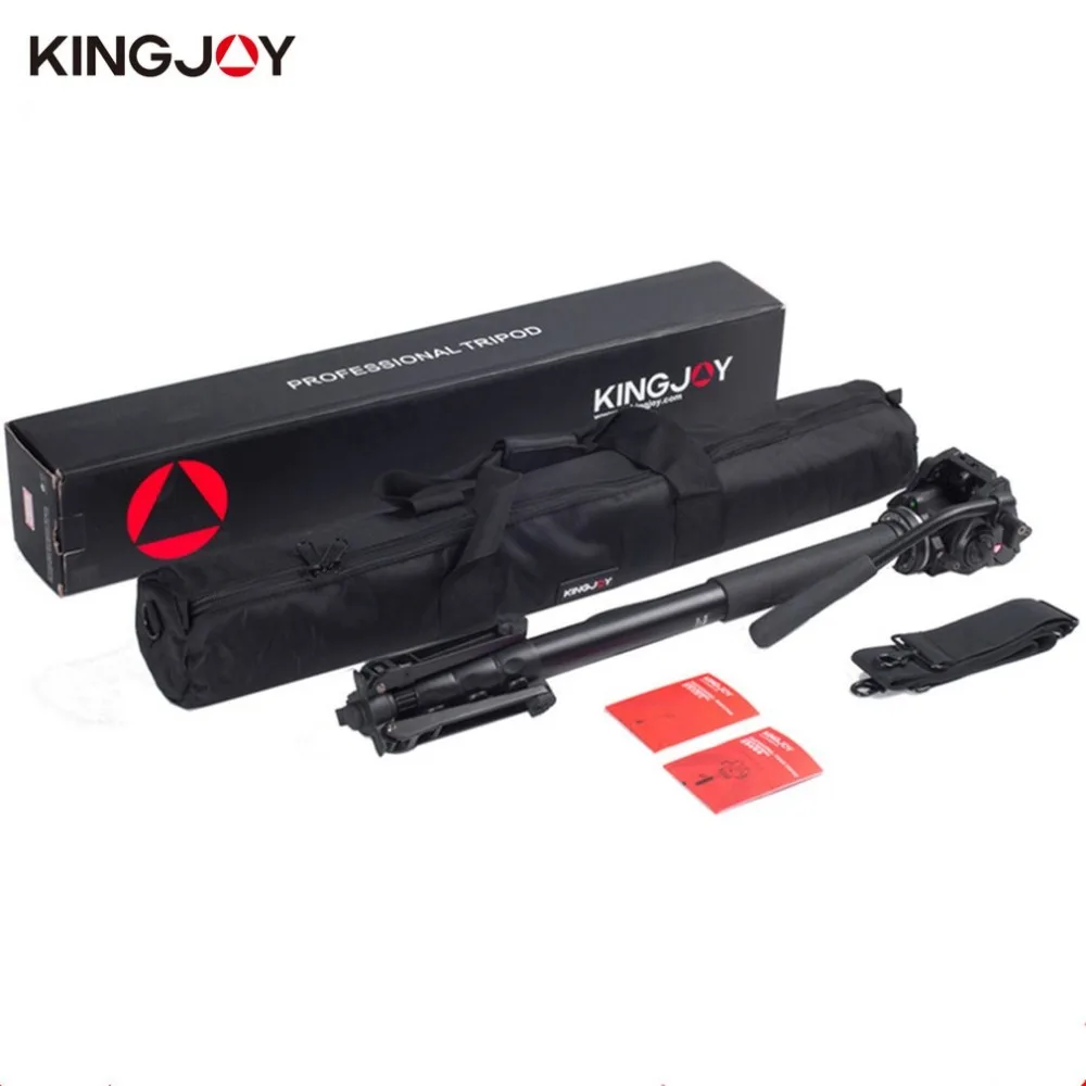 

Kingjoy MP4008F+VT-3510 Aluminium Alloy Camera Tripod Folding Monopod Kit Smooth Stable Rotating Shooting Monopod Set
