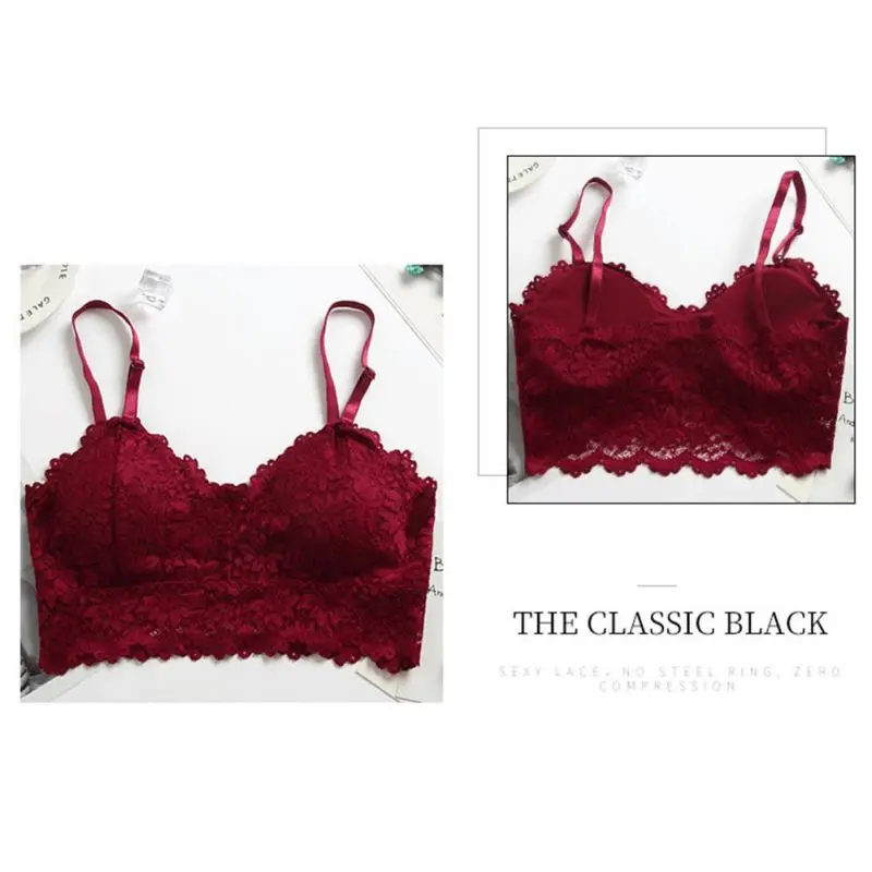 Sexy Bra Women Lace Bralette Sexy Lingerie Underwear Wireless Padded Seamless Bra Ultra Strap Padded Bras for Women