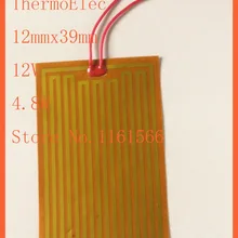 12x39 мм 12 V 4,8 W, нагревательный элемент нагревательная сковорода электрический элемент для 3D-принтеры фильм полиимидный нагреватель тепла резиновая PI пленки, гибкие