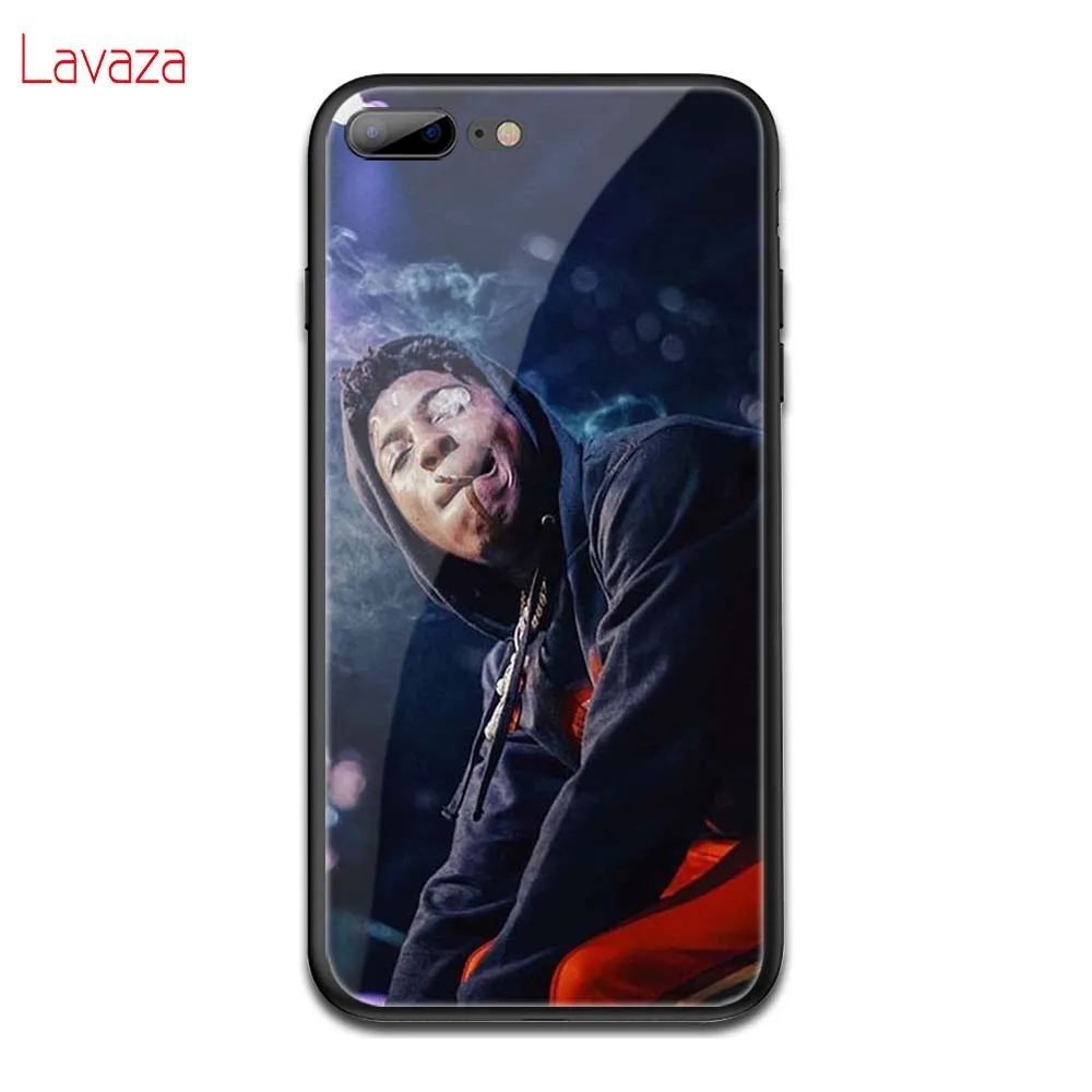 Lavaza Youngboy никогда не сломался снова закаленное стекло TPU чехол для iPhone 6 6S 7 8 Plus 5 5S SE XR X XS 11 Pro MAX чехол - Цвет: TG6