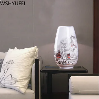 

Jingdezhen ceramic small vase Living room flower arrangement hydroponic plant TV cabinet wine cabinet home decoration WSHYUFEI