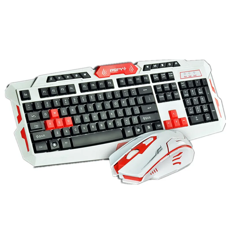 Wireless Keyboard Mouse Combos Set 2.4G USB 1600DPI Gaming Mouse Gamer
