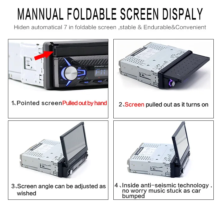 Flash Deal Car CD player 7 inch automatic reversing rear view Bluetooth MP3 card radio instead of bicycle MP5 high definition DVD player 6