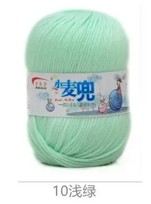 ZENGIA 1pc Knitting Yarn Crochet Thread for Knitting Nanometer Protein Velvet Eco-friendly Soft Yarns for Baby Cloth 50g/Ball - Цвет: 10