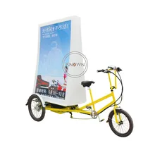 CE authorised electrical pedal commercial bike bicycle led promoting tricycle