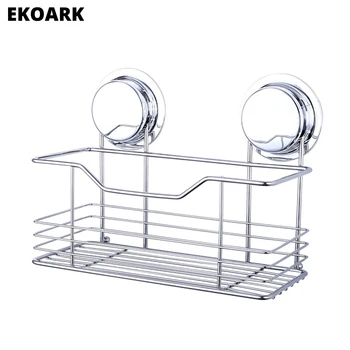 

Wall Shelf Rustproof 22cm storage rack for home/kitchen/bathroom organizer With Strong Suction Cups/Drilling 2 Installation Ways