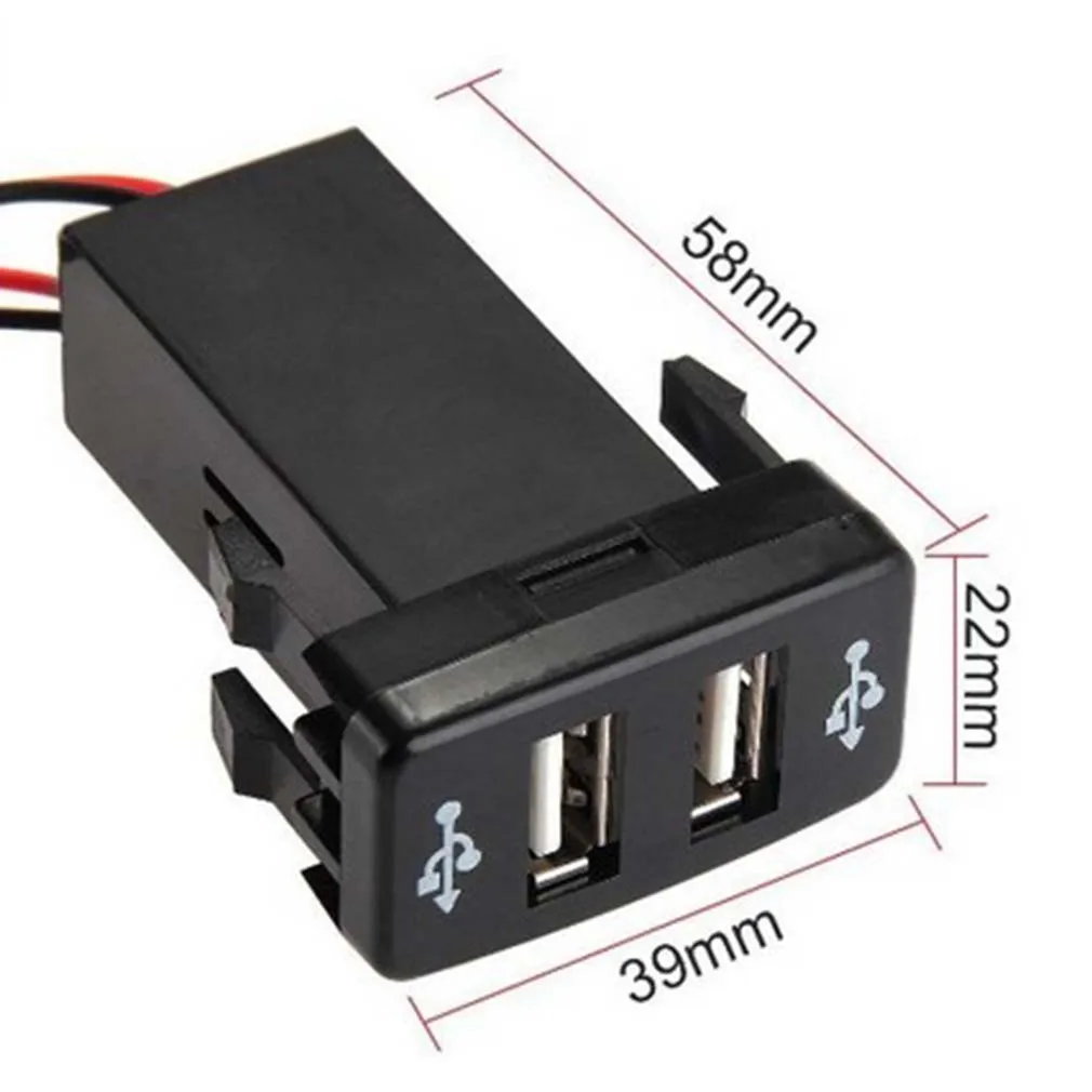 Специальный автомобильный заряд 5 в 2.1A USB интерфейс разъем зарядное устройство и USB аудио вход Разъем использовать для TOYOTA Hilux VIGO