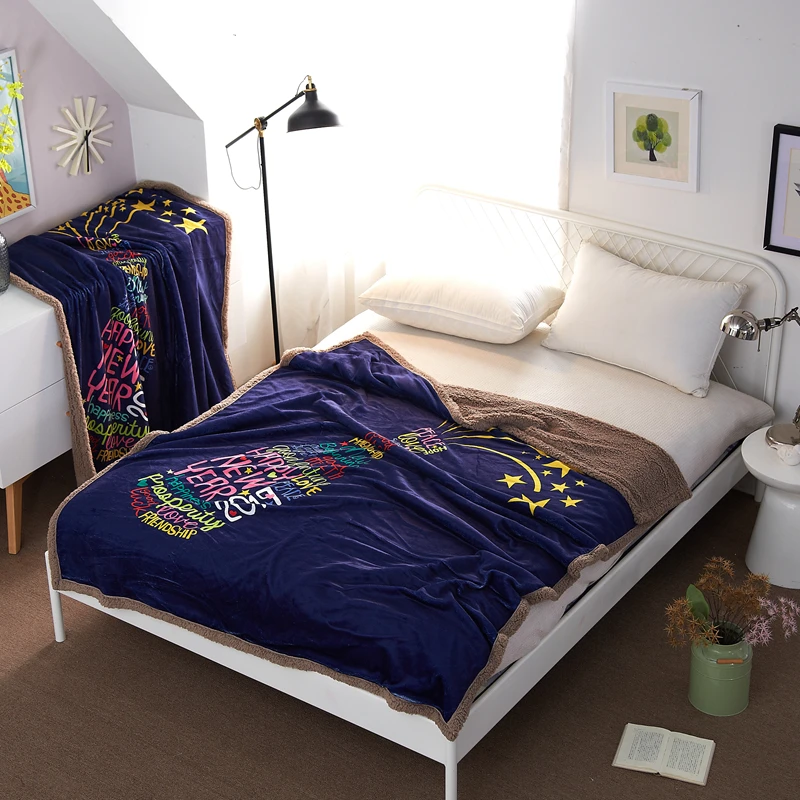 

Modern Style English Pattern Large Version Of The Floral French Velveteen Double Carpet Blankets Double Layer Throw On Sofa Soft