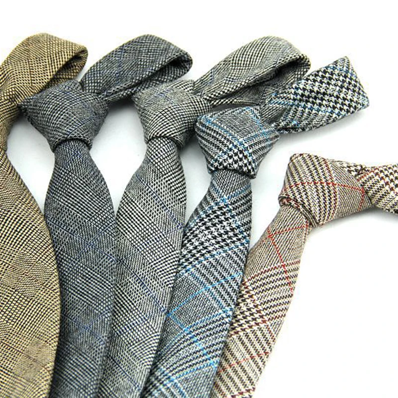 Buy Mantieqingway 6cm Slim Wool & Cotton Neckties