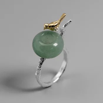 

Acecare Original Paradise Bird Creative Literature and Art Stereo Bird Pot Chen Ling Yunu Opening Silver Ring