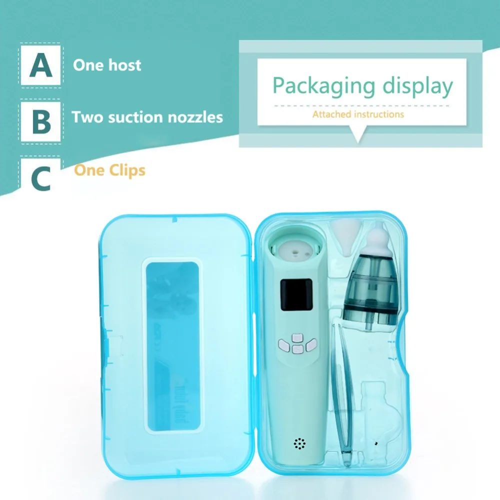 Baby Safety Electric Singing Nasal Aspirator Safe Hygienic Nose Snot Cleaner Suction with LCD screen For Newborn Infant Toddler (3)