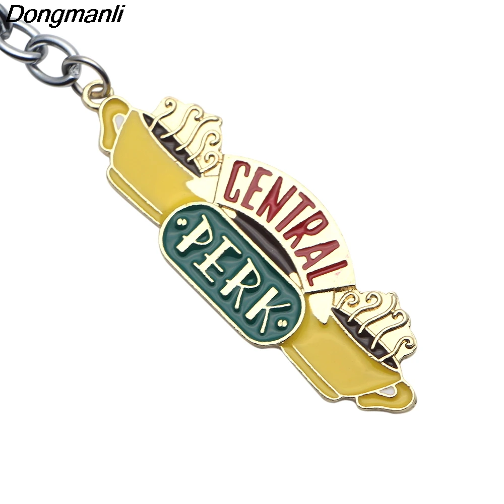 

L2351 1pcs Friends TV Show jewelry Central Perk Coffee Time Key Ring car KeyChain For good friend's gift