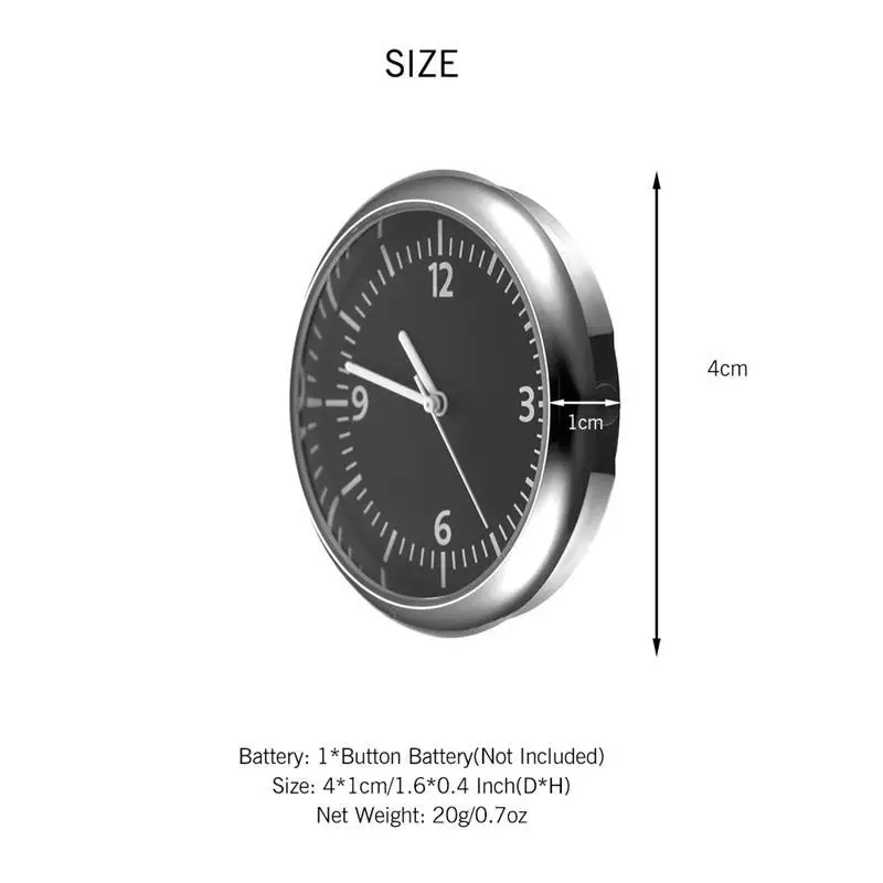 Car Ornament Automotive Clock Auto Watch Automobiles Interior Decoration Stick-On Clock Ornaments Accessories