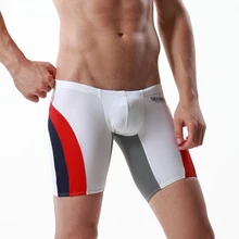 Hot! sexy männer shorts strand sea bord bikini lange boxer badehose niedrigem taille bulge pouch homosexuell mann beachwear seobean marke qualität