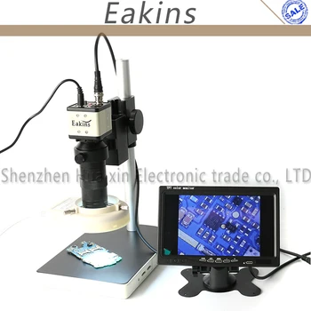 

800TVL 1/3 " CCD Digital Industry BNC Color Video Microscope Camera+100X C-Mount Lens + Stand+56 LED Light + 7" LCD Monitor