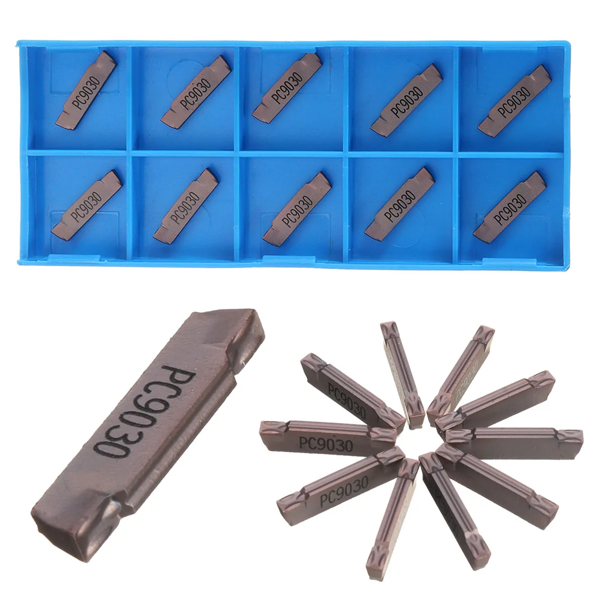

10Pcs MGMN200-G PC9030 2mm Grooving Parting Inserts Cutting Tools Lathe Cutter For Parting and grooving tool Parting off