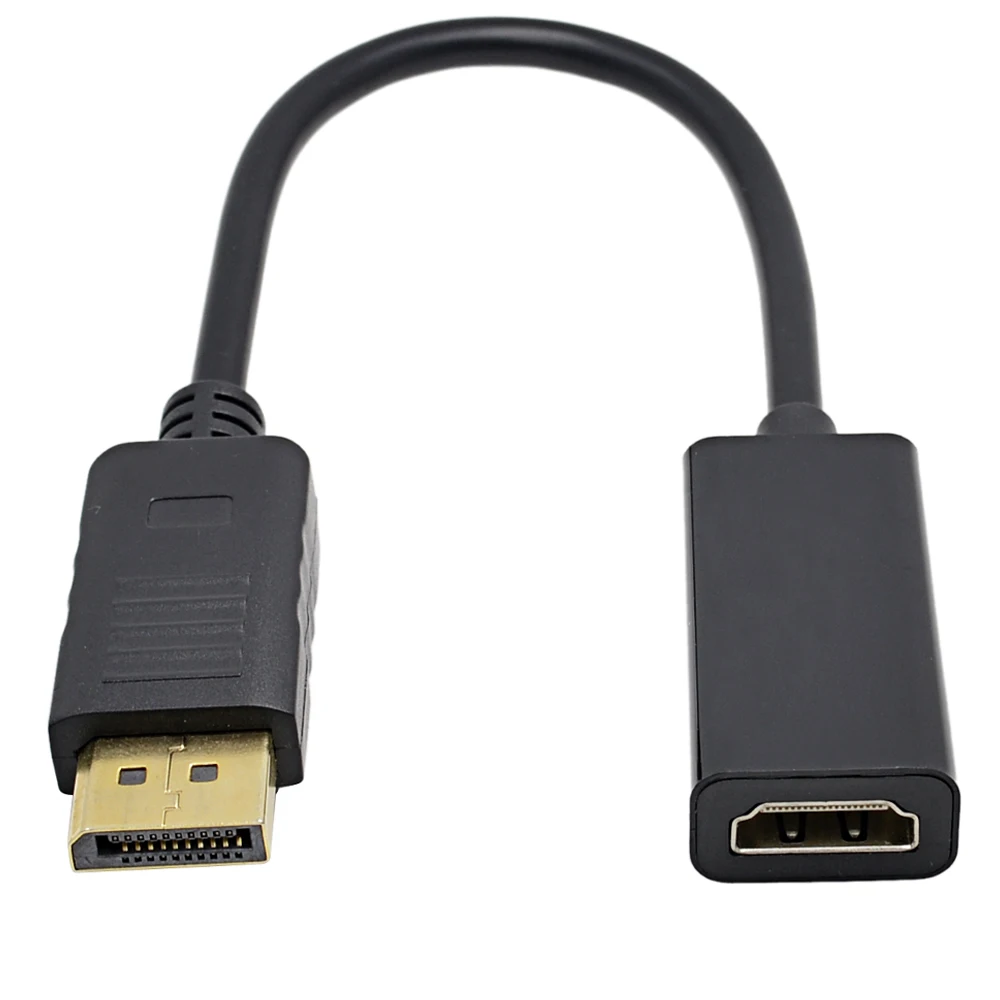 

TISHRIC Displayport Dp to Hdmi Adapter Male to Female Display Port Converter Cable 1080P For Hp Dell Laptop Pc Monitor Projector