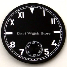 Parnis 38,9 мм черный циферблат для eta 6498 Чайка st36 механизм циферблата