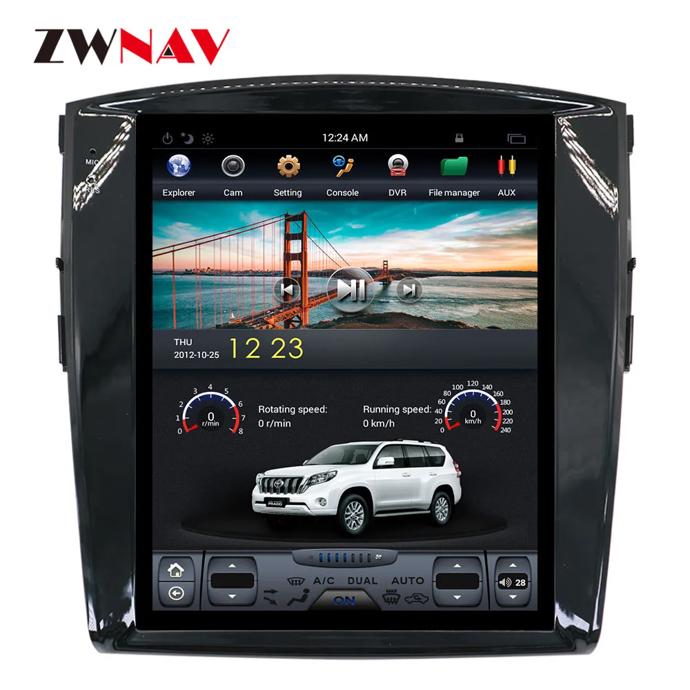 ZWNVA Тесла ips 12,1 дюйма Экран Android 6,0 2 + 64 GB автомобилей нет dvd-плеер gps навигации для MITSUBISHI PAJERO V97 V93 2006 +