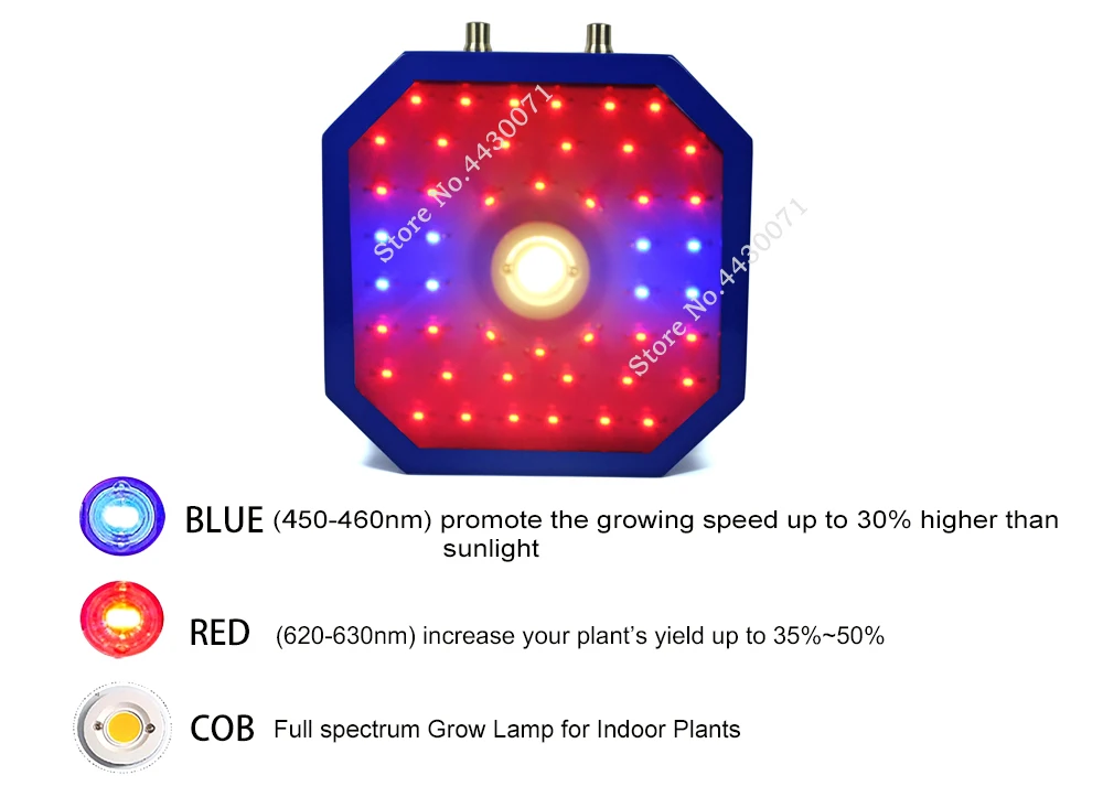 1000 Вт COB светодиодный светильник для выращивания, полный спектр, комнатный светильник для выращивания растений из овощей, с двумя чипами, регулируемый светильник для растений с ручками