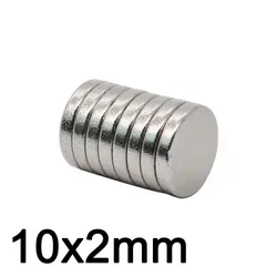 HYSAMTA неодимовый магнит 10x2 редкоземельных небольшой Сильный Круглый Постоянный 10*2 мм холодильник Электромагнит NdFeB никель Магнитная