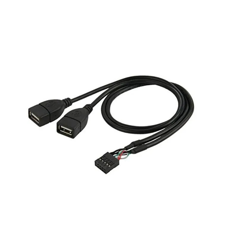 LBSC 10 Pin Материнская плата Женский Заголовок для Dual USB 2,0 Женский Кабель-адаптер 50 см