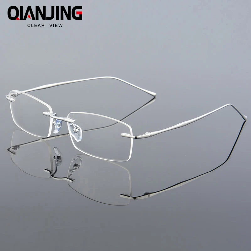 

Fashion Eyewear Unisex Glasses Frame Concise Design Rimless Eyeglasses Men Women Name Brand Glasses Spectacles Optical Goggles