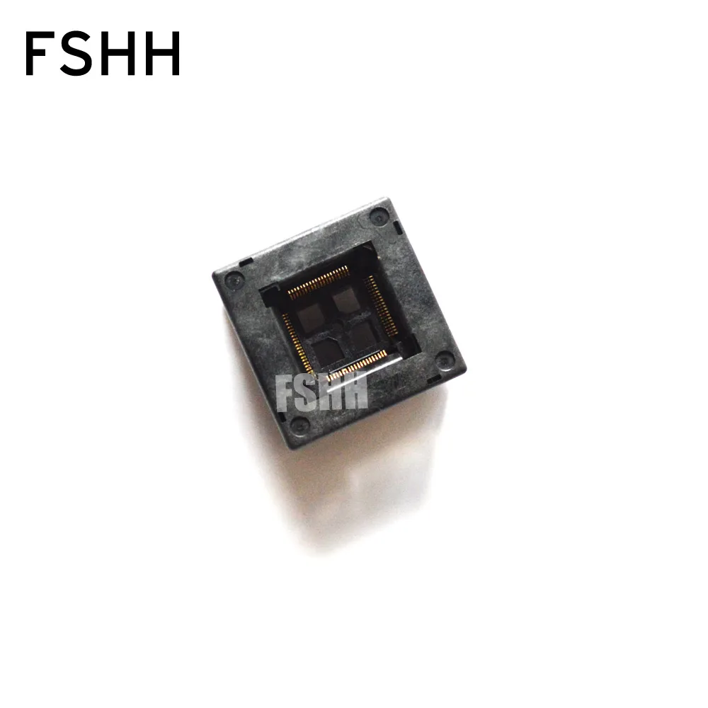 

Open top Shrinked QFP80 Separate IC Test Socket LQFP80 TQFP80 Pitch=0.5mm Size=12x12mm14x14mm