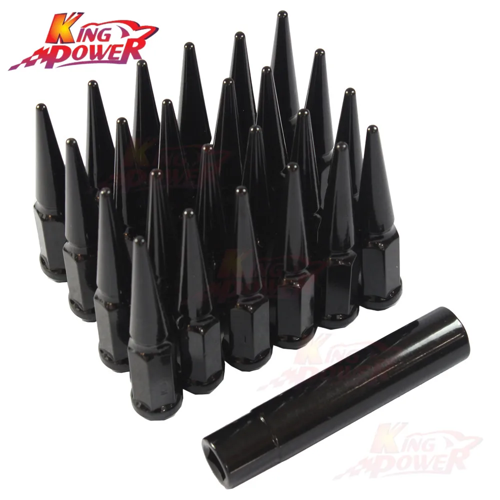Черная шпилька для высоких гаек M14x1.5 24 шт. с ключом 4 дюйма Chevy Silverado Tahoe|lug nut m14x1.5|lug
