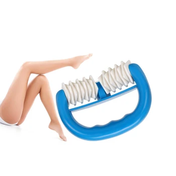 

New 1 Pcs Blue D Type Fat Control Roller Massager Cellulite Leg Abdomen Legs Neck Buttocks Fast Anti Fatigue Massage Brush
