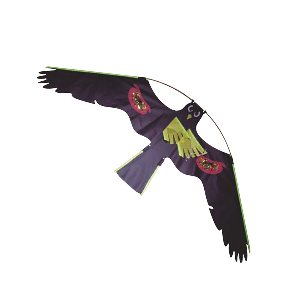3x Hawk Kite Realistic Flying Bird Decoy Bird Scarer Protect Farmers Crops Kids Kite Toy Windsock Scarecrow Pest Control